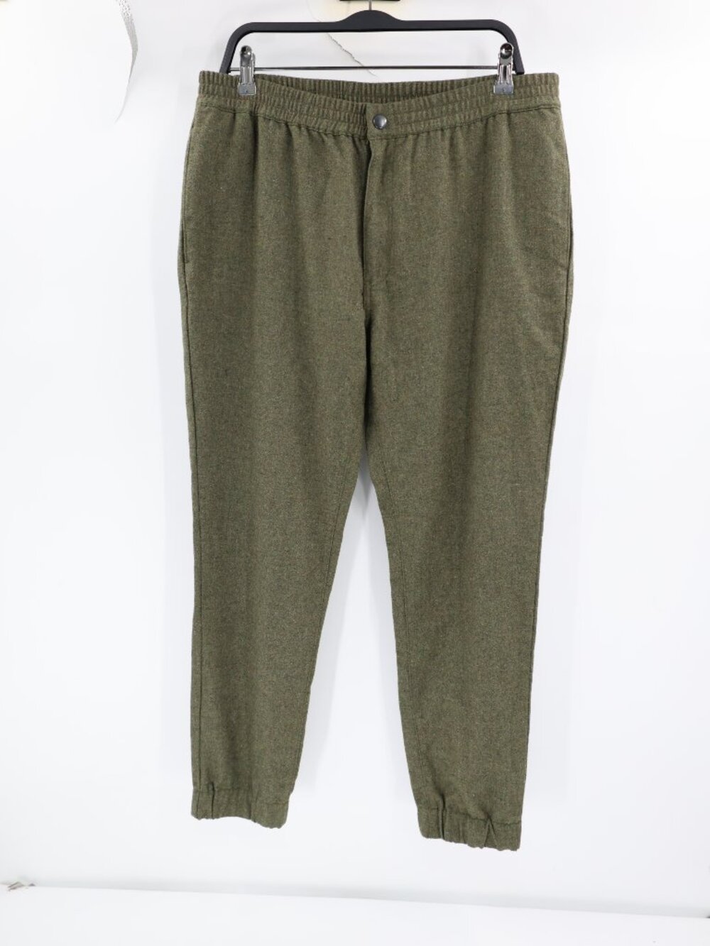 J Crew pants Mens 36 L29 green Wool Blend Jogger B1131 flat front pockets casual
